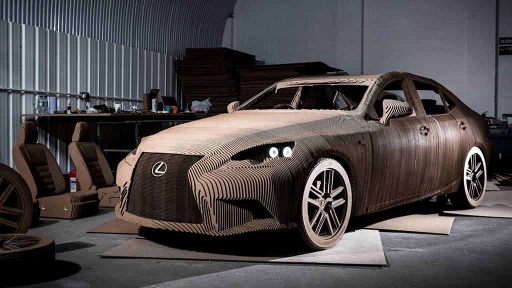 Lexus cardboard car